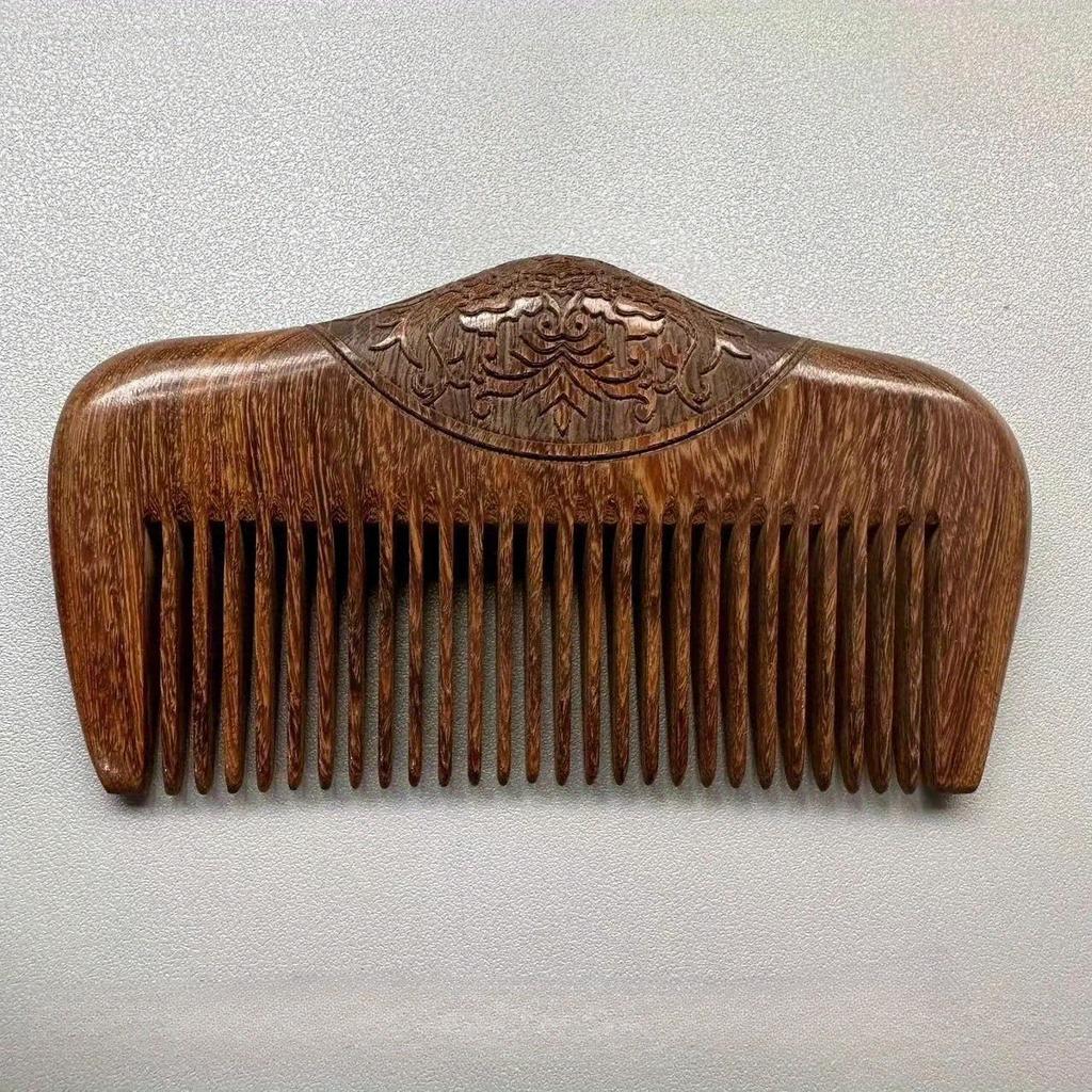 Pocket Wooden Comb Natural Black Gold Sandalwood Super Narrow Tooth Wood Combs No Static Lice Beard Comb Hair Styling