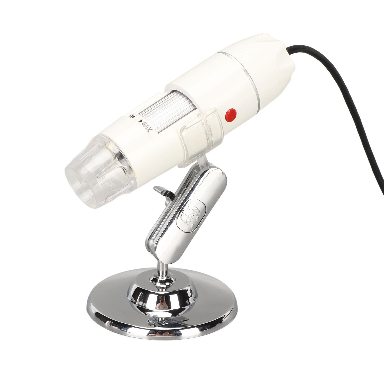 

Digital Microscope HD 25x to 400x Analog AV Output Mini Electronic Microscope with 8 LEDs for TV EU Plug