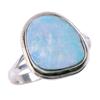 Gemma Opale Australiano Naturale Argento Sterling Massiccio 925 Anello Regalo S.10 F0B84