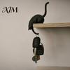 Portachiavi da Parete Gancio Gatto con Lanterna, Gancio Artiglio Decorativo Stampato in 3D con Luce LED, Scaffale Creativo per Libreria Scrivania e Ingresso Artigianato Fatto a Mano