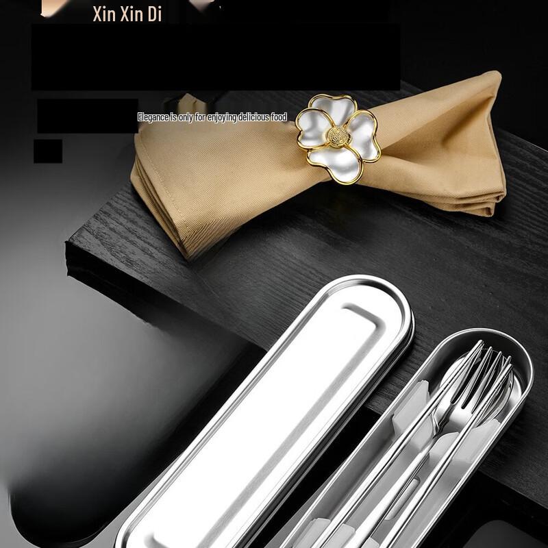 ZISIZ 3-Piece Stainless Steel Travel Cutlery Set