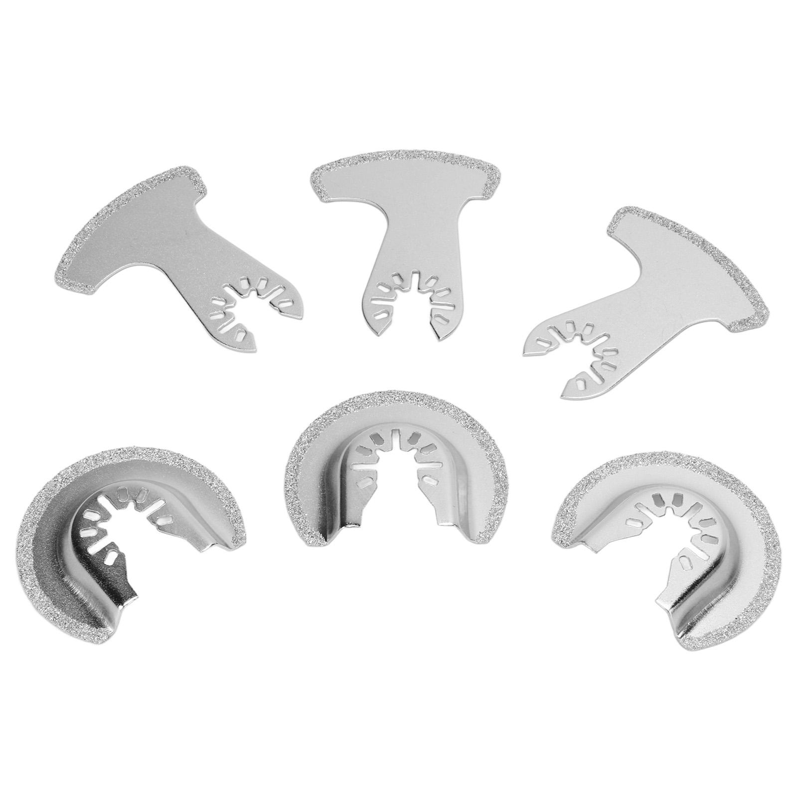 

6 шт алмазных сегментных осциллирующих лезвий для деревообработки, набор многофункциональных пильных полотен из карбида