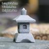 Vintage Zen Miniature Sand Stone Tower Pavilion Ornaments Lantern Figurines Japanese Garden Bonsai Rockery Lanscaping Home Decor