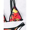Sexy Printed Bikini Top Bottom Two-Piece Set Women's Knot Design Cross-Border Swimwear New Three-Point Swimsuit