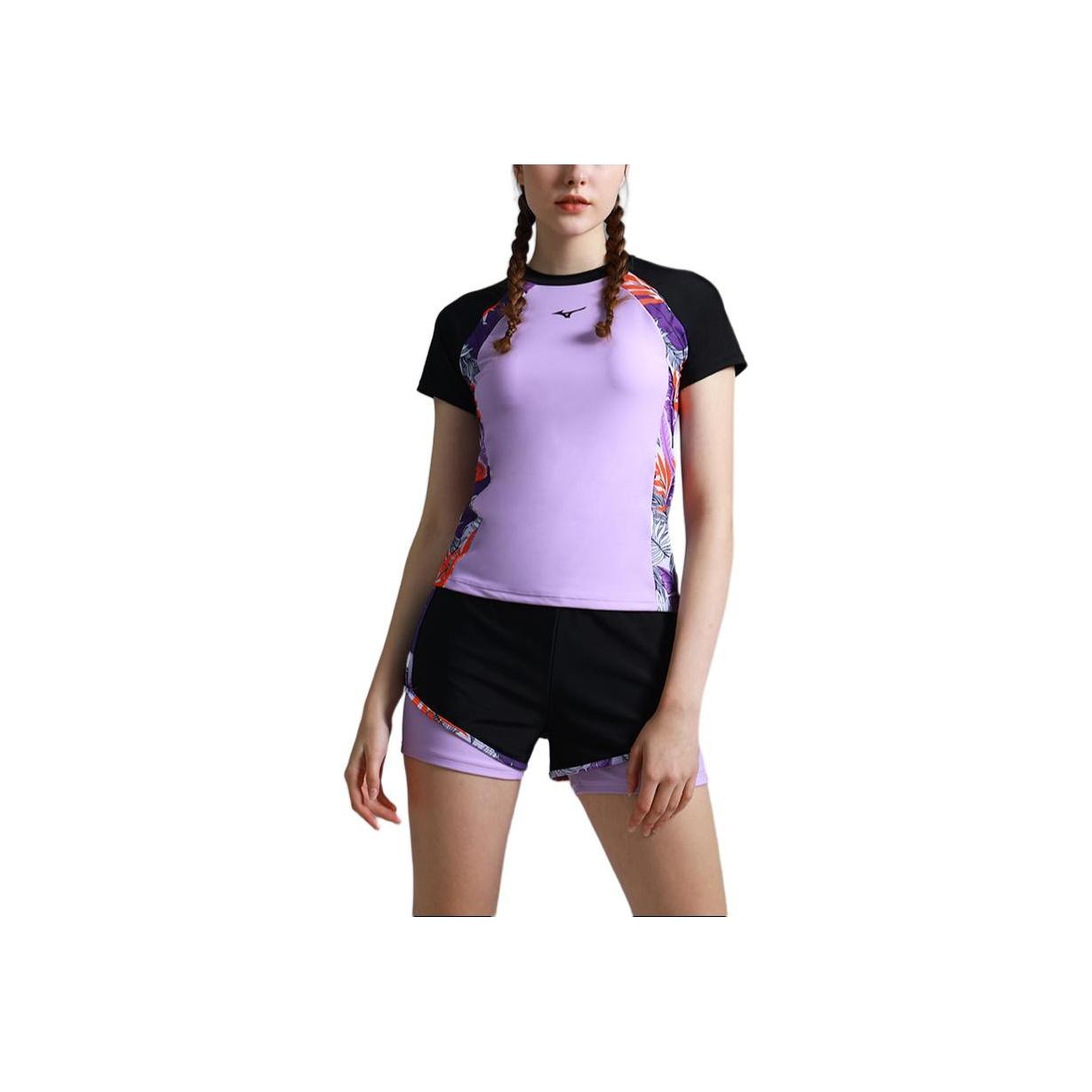 

Mizuno Casual Slim Fit Short Sleeve Top Comfortable Shorts Swimwear Set Women swimwear Black N2CG1305-09 S