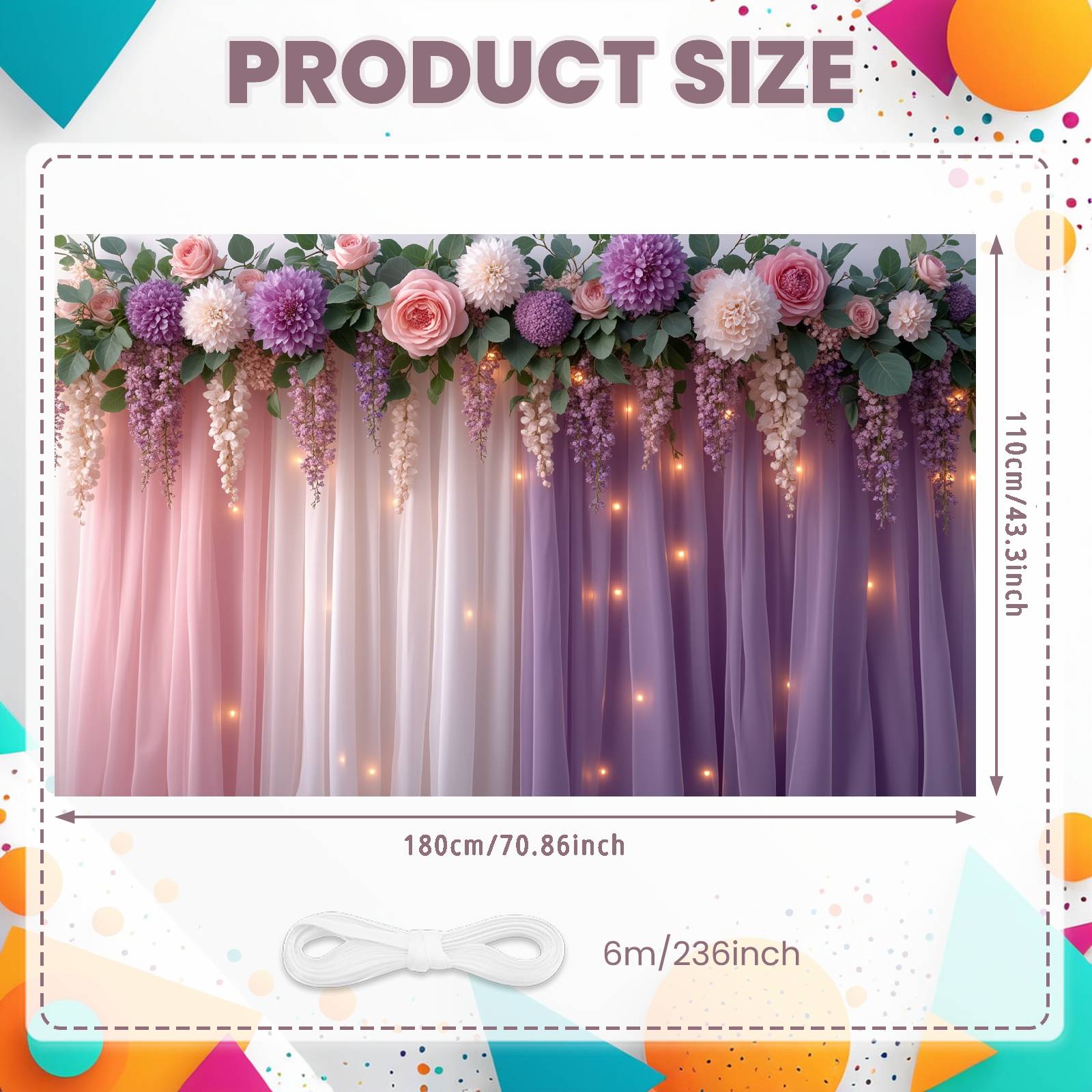 

Floral Wedding Backdrop Green Eucalyptus Leaves Event Celebration Display Party Decoration Background Pastel Color Palette