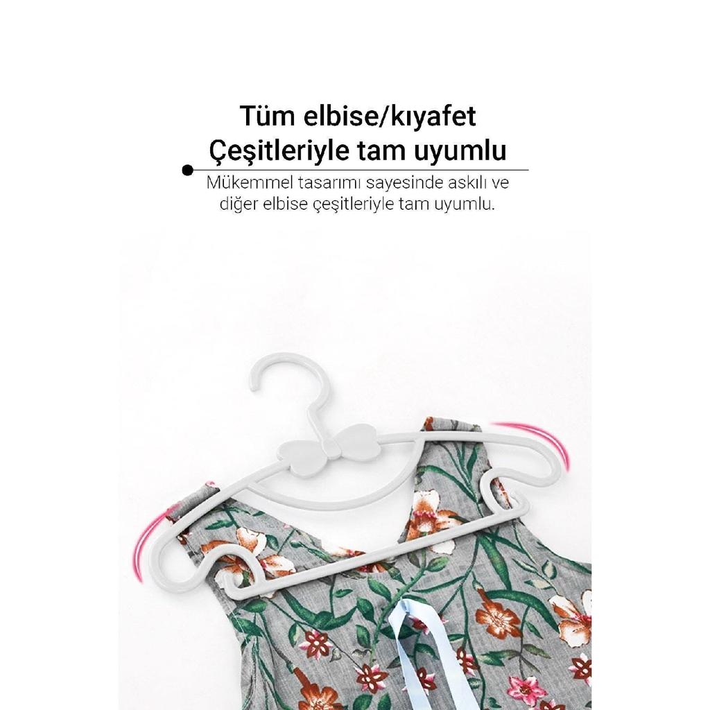 Sweet 12 Pieces Pink Baby Clothes Hanger With Bow Butterfly Baby Kids Clothes Hanger