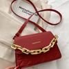 Women Textured Bag Girl Embossed Flap Messenger Bag Chain Shoulder Small Square Bag Female Luxury Brand Handbags Tote Bag Purse