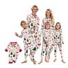 Tenue Parent-enfant - Imprimé Noël Col Rond Manches Longues Pantalon Long Ensemble Vêtements d'Intérieur