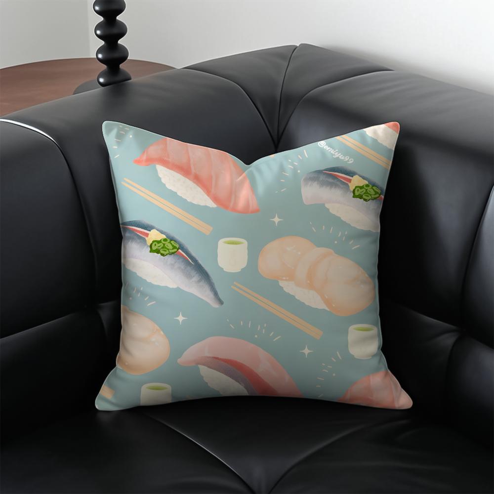 Ssushi Cushion Cover Pillow Case Antidustmite Invisible zipper silky plush cushion