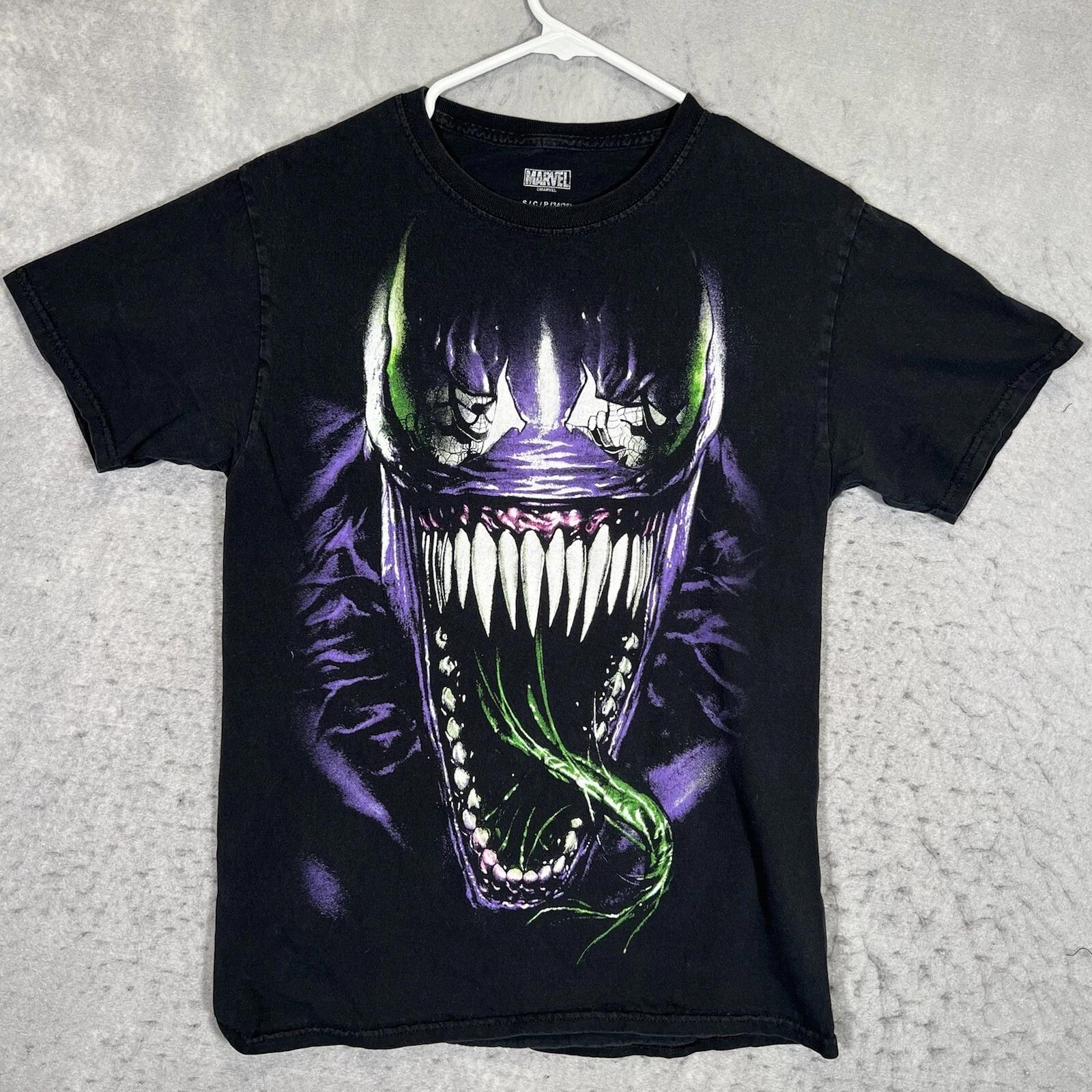 A1 Marvel Comics Venom Big Face Shirt Adult Small Black Mens S