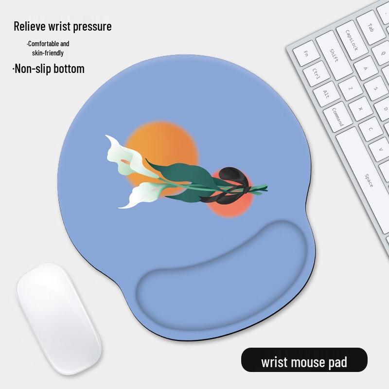 Ergonomic Silicone Mouse Pad Wrist Rest Set (2-Pack)