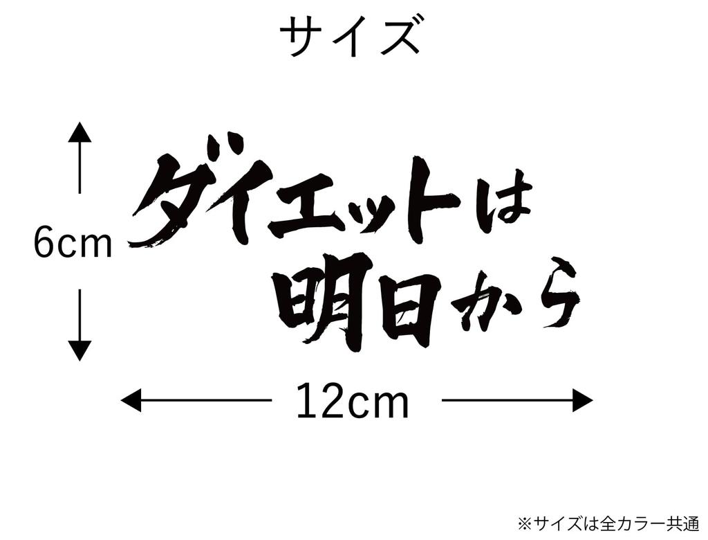Cutting Sticker Diet Is From Tomorrow Funny Decal Sticker Dress Up Car Motorcycle Etc 12 x 6cm (White)