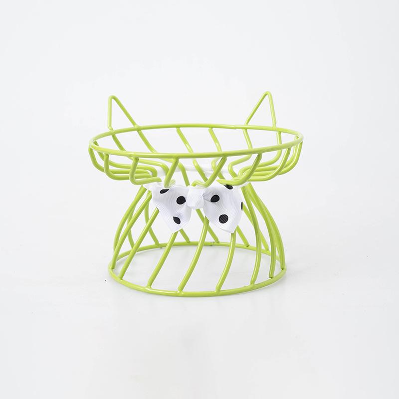 Ceramic Raised Pet Bowl Food Water Bowls And Rack For Cats Dogs Outdoor Feeding Drinking Accessories Doggie Cat Stand Bowl+