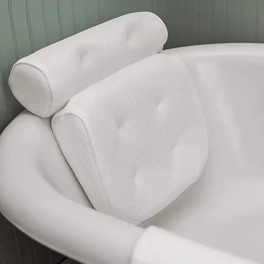 Neck Support Spa Bathtub Pillow Air Mesh Quick Drying Bath Pillow Anti-Slip Suction Cups Suction Cup Pad Bathtub Accessory