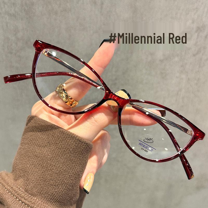 

Жіночі оправи для окулярів «котяче око» з TR90 для міопії, підходять для рецептурних/нерецептурних лінз, покращують колір обличчя, надають відчуття високого класу