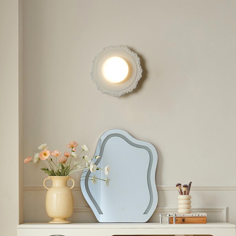 French Cream Living Room Background Wall Lamp Aisle Entrance Balcony Children's Bedroom Bedside Wall Light Middle Korean Style