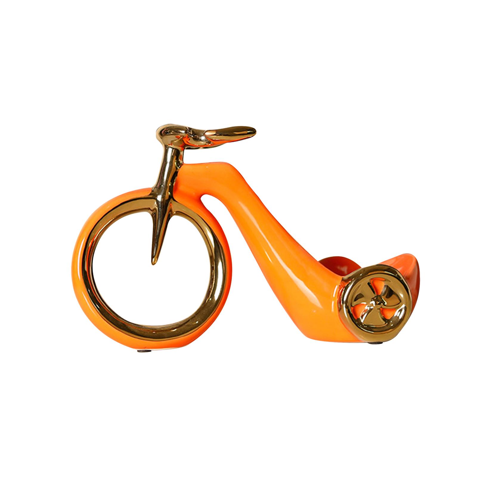 

Керамическая подставка для бокалов в форме трехколесного велосипеда для домашнего винного холодильника Стильная винная полка-органайзер оранжевый