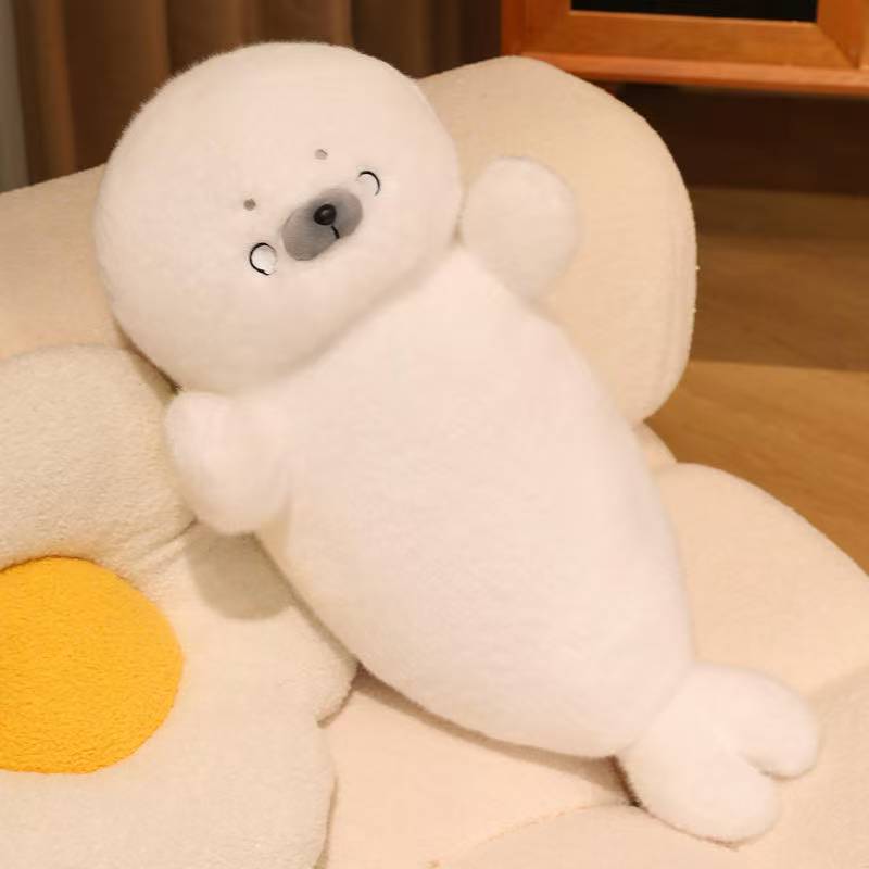 Latest Sleeping Seal Doll Kawaii Stuffed Plush Toy Handmade Doll Cartoon Anime Cute Pillow Children's Birthday Gift Fun Doll