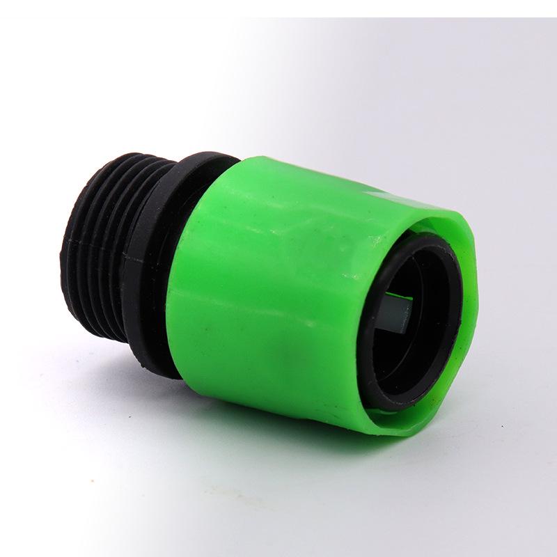 6-Point Internal Hex Plastic Quick Connector, 25mm Threaded Water Fitting Extension Nipple.