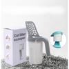 All-in-one pet litter scooper with garbage bag Removable portable potty scooper Cat cleaning supplies