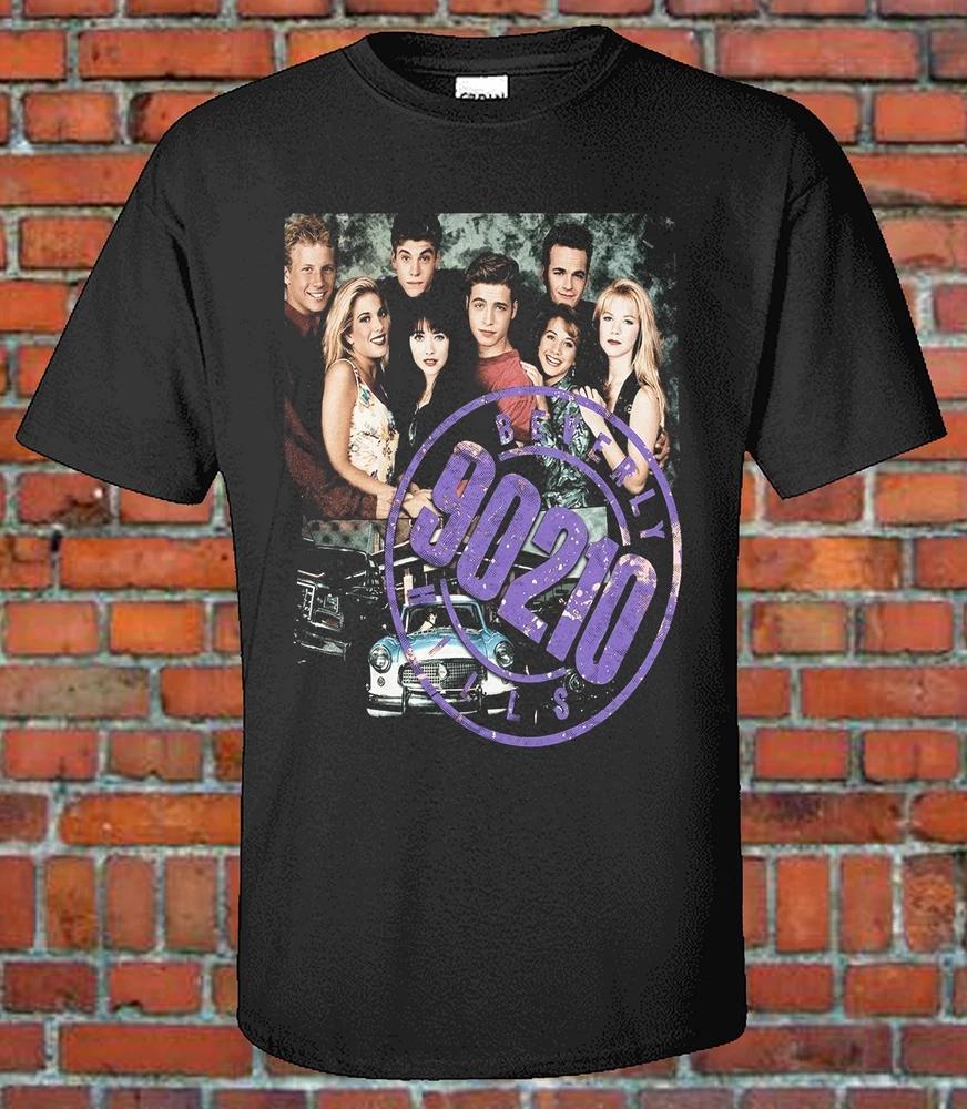 VINTAGE Inspired 90S ZIP CODE CALIFORNIA DRAMA GRAPHIC TEE BLACK 9 0 2 1 0 S