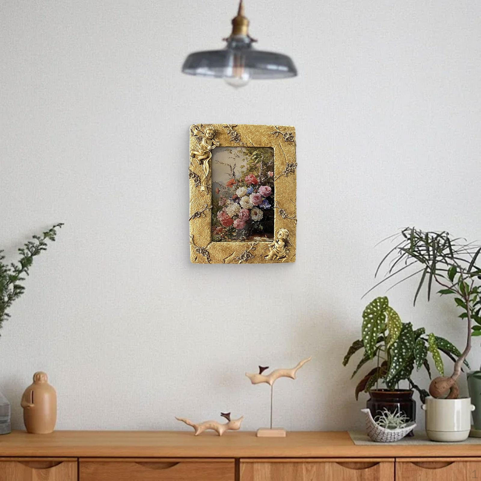 

Vintage Picture Frame Photo European Resin Display Holder Gallery Art for