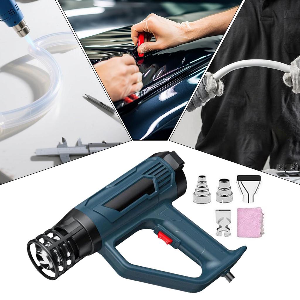 Electric Heat Blower 2500W Fast Heating Craft Machine With 4 Nozzles Hot Air Blowing Tool With Overheat Protection For Stripping