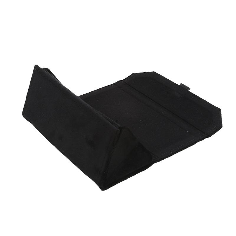 European Hot velvet triangle folding glasses Women case Elegant sunglasses case men soft noble reading glasses box Wholesale