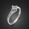 Geometric Women'S Personality Ring Platinum Plated With 5A Zircon Ring Temperament Silver Jewelry Ring