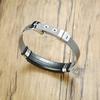 Custom Cross Men's Stainless Steel Bracelet Christian Lord's Prayer Personalized Adjustable