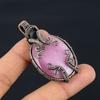 Pink Monalisa Pendant, 999 Copper Wire Wrapped Pendant Handmade Gemstone Jewelry, Gifts For Wife Brand New Pendant