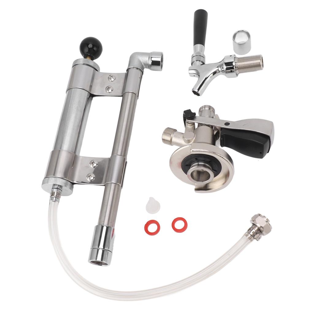 8in Beer Hand Pump Stainless Steel Type A Beer Pump for Indoor Outdoor Picnic Party Camping