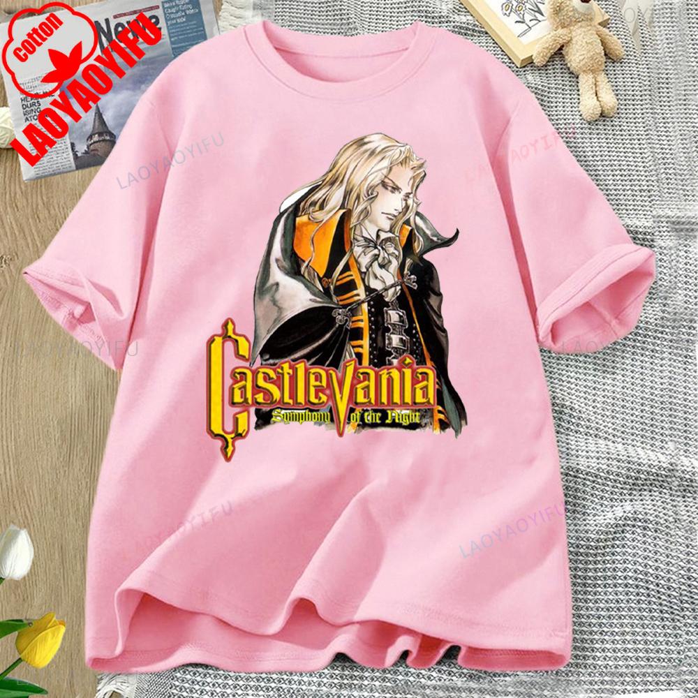 Castlevania Alucard Carmilla Printed T-shirt Tops Castlevania Alucard Street Fashion Hip Hop Casual Comfortable Personality