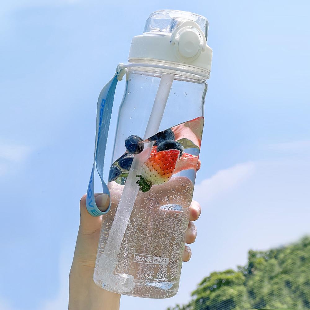 1 Liter Sports Water Bottle Large Capacity Men Women Summer Portable Plastic Bottle for Outdoor Travel Fitness Drinkware