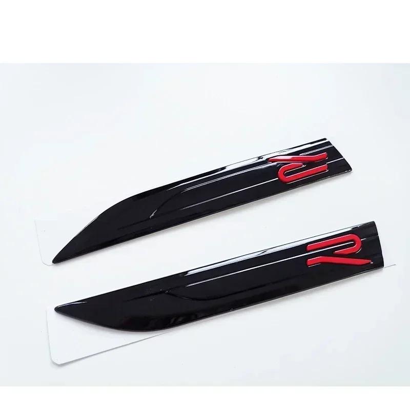 2Pcs for Volkswagen VW R RLINE Polo Golf Jetta Beetle Tiguan Touran Passat T-Roc CC Car Side Fender Strip Sticker Modification