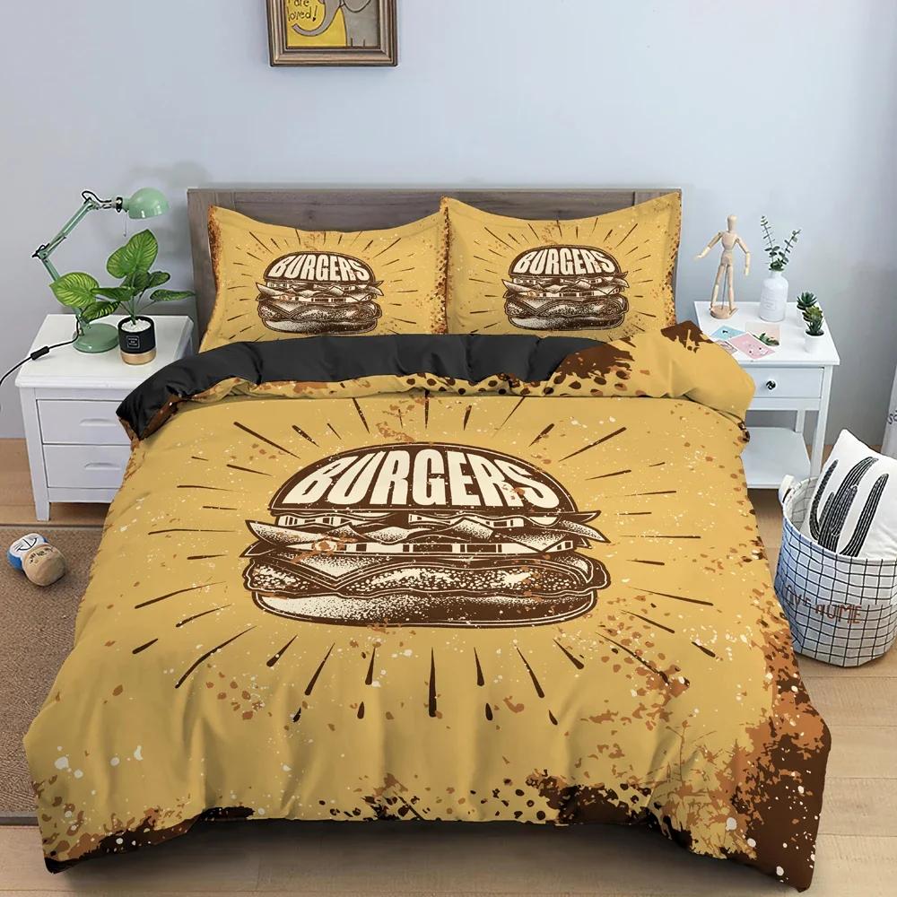Grunge Background Illustration Duvet Cover Set 3D Retro Bedding Set With Pillowcase King Queen Twin Size Bedclothes 2/3Pcs