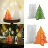 Epoxy DIY Crafts Candle Mold Xmas Tree Ornament Resin Mold Silicone Candle Mold 3D Christmas Tree