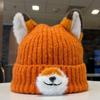 Hat Female Cute Wool Hat Anime Cartoon Versatile Small Ear Protectors Autumn and Winter Face Knitted Hat Nick Fox Keep Warm