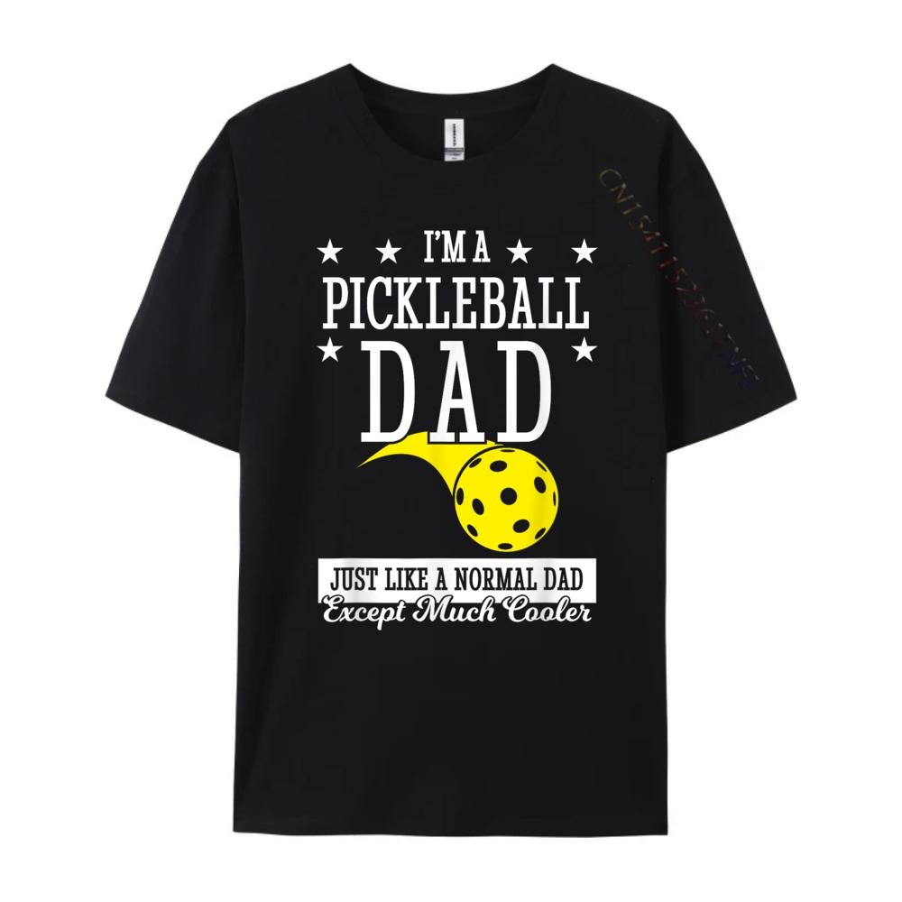 Pickleball Dad Much Cooler Teeshirt Shirts Gift White Graphic Tee Mens TShirts Printed On