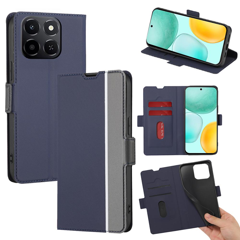 For Honor X6c 4G Case Card Holder Twill Texture Leather Phone Cover