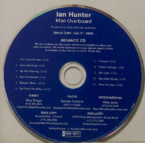 CD IAN HUNTER  Man Overboard NWA3043 New West Record 2009 US Rock Used