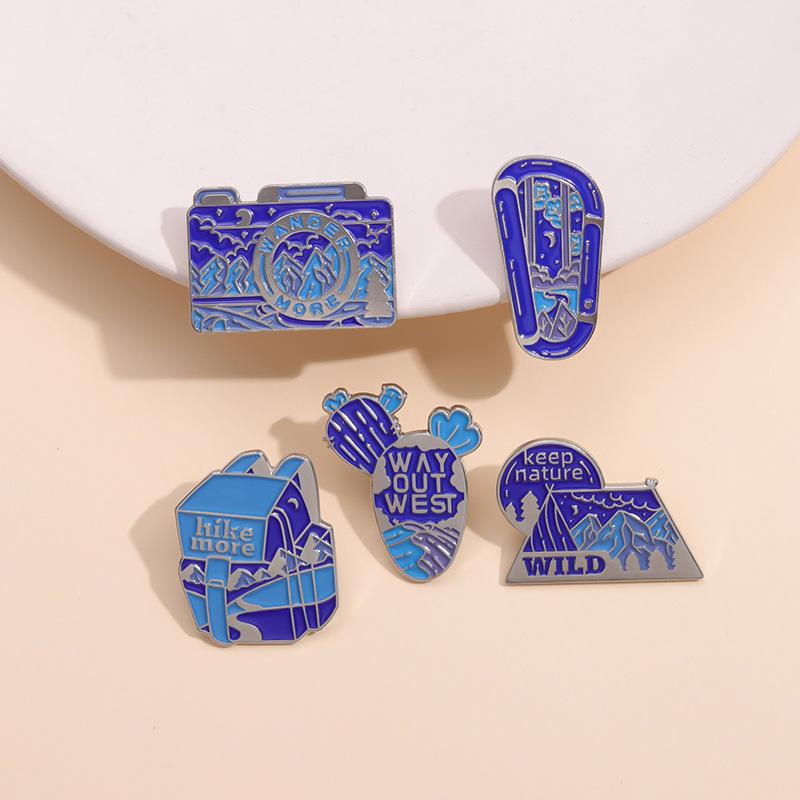 Cartoon Delightful Style Brooch In Vibrant Purple For Outdoor Travel Camera Backpack Enthusiasts