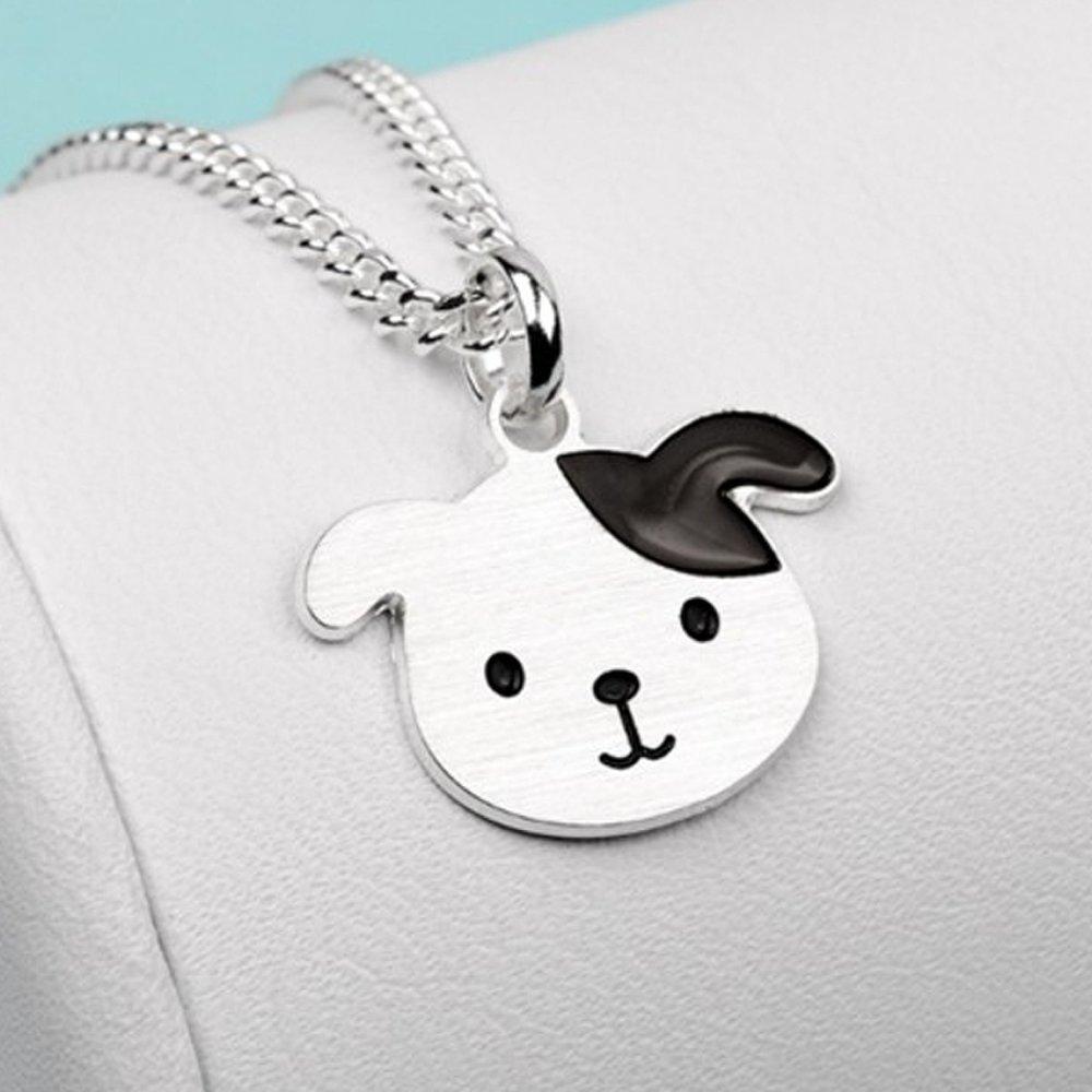 

[Aslit] Children s Silver Necklace Kids Silver 925 Puppy Dog Zodiac Pendant