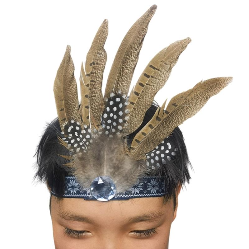 Ethnic Feather Headpiece Handmade Props For Women Men Dancers And Party Enthusiasts Lightweight And Comfortable Headwear