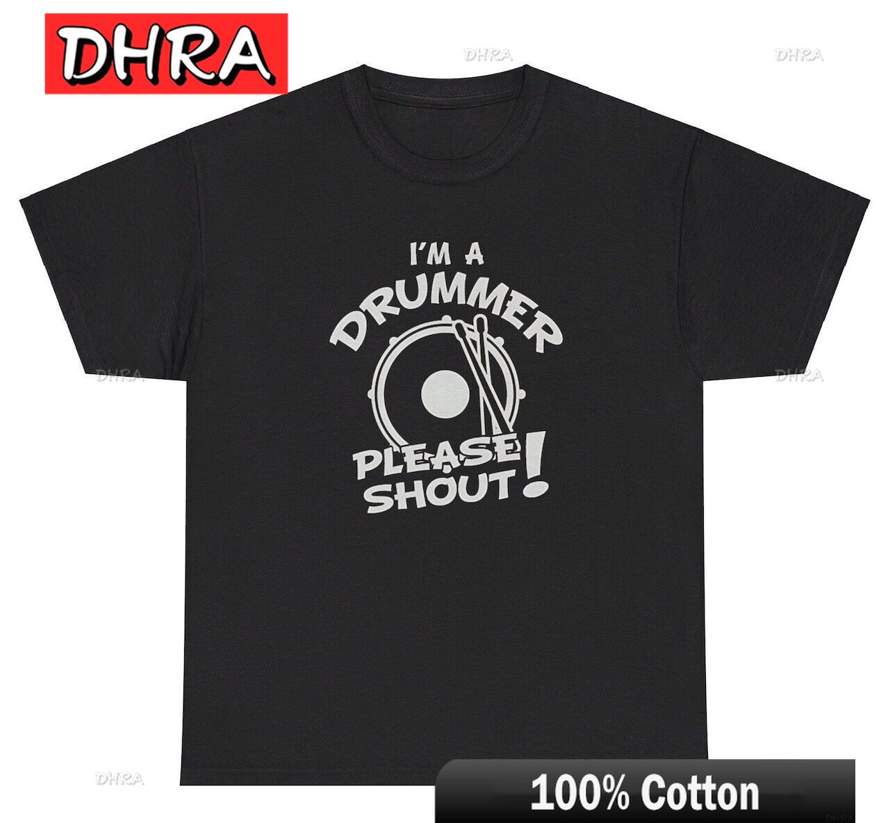 Im A Drummer Please Shout T Shirt Funny Sarcastic Deaf Band Humor Tee Classic Clothing Stylish Hipster Artistic Tshirts TShirt S