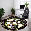 1pc Halloween Cats Office Round Area Rug, Under Office Chairs Bedroom Living Room Home Decor, Room Deco, Available In Various Sizes