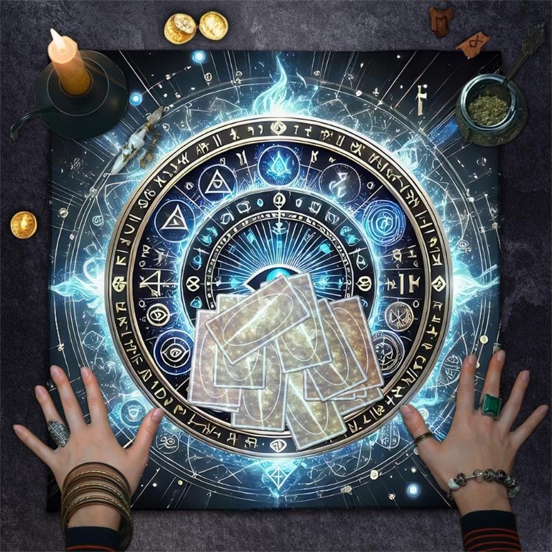 Practical Foldable Tarots Cloth Easy to Clean Velvets Divination Mat Fabric Texture Suitable for Spiritual Practices