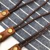 Leather Cowhide Badge Holder Leather Lanyard Work Card Holder Phone Neck Strap Wrist Neck Lanyard