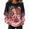 Women's Fashion Crewneck Graphic Print Pullover Long Sleeve Top for Everyday Wear